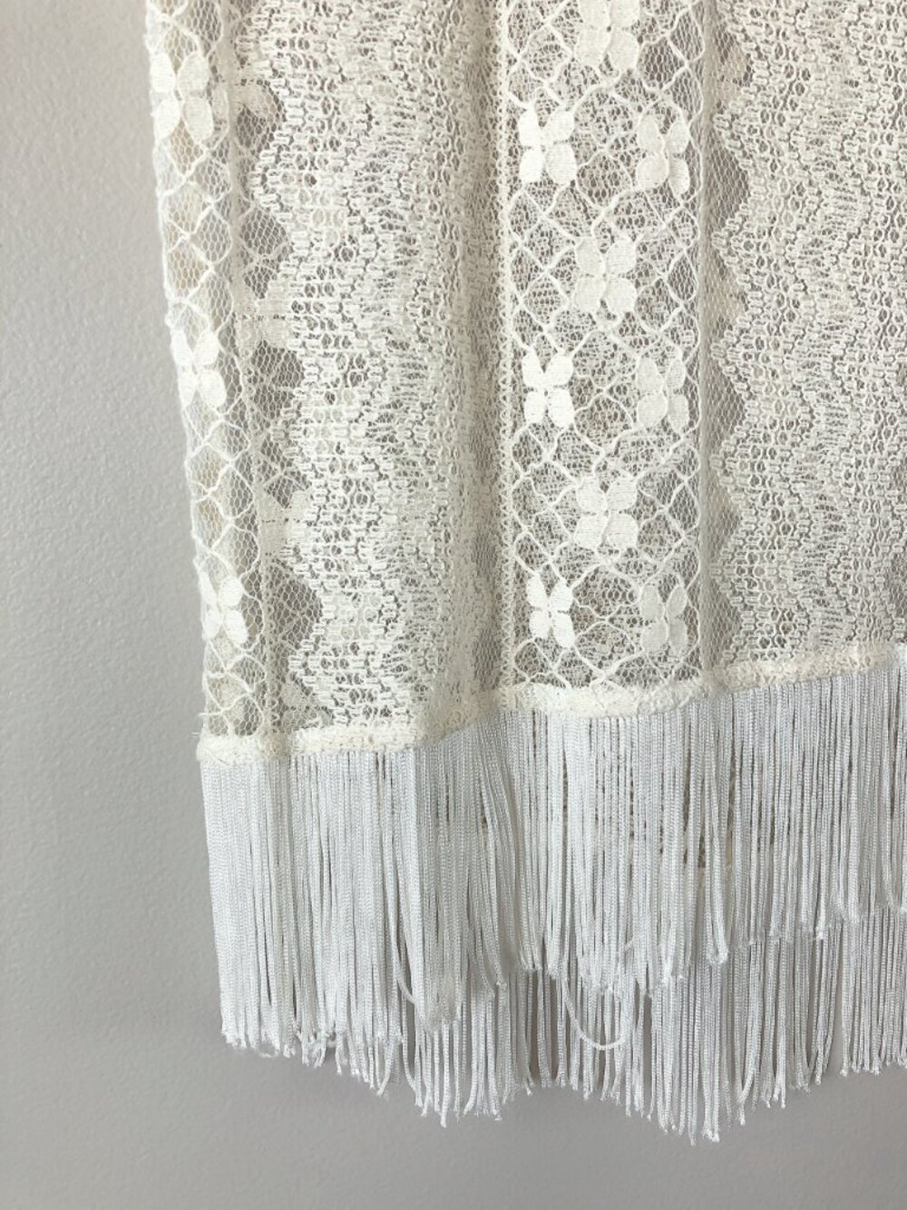 Ella Moss lace fringe top cream large - Picture 2 of 13